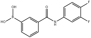 (3-((3,4-Difluorophenyl)carbamoyl)-phenyl)boronic acid Struktur