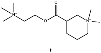 2-(1,1-dimethyl3,4,5,6-tetrahydro-2H-pyridine-3-carbonyl)oxyethyl-trim ethyl-azanium diiodide Struktur