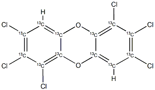 C-131,2,3,6,7,8-HxCDD Struktur