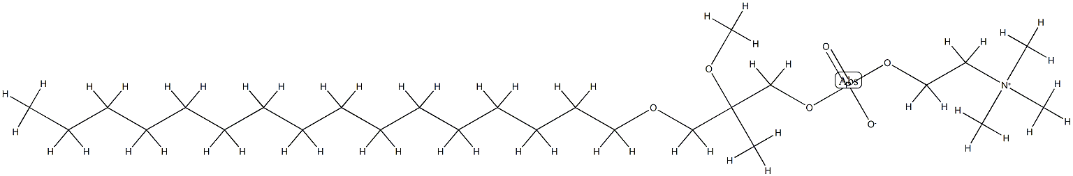 1-O-hexadecyl-2-C,O-dimethylglycero-3-phosphocholine Struktur