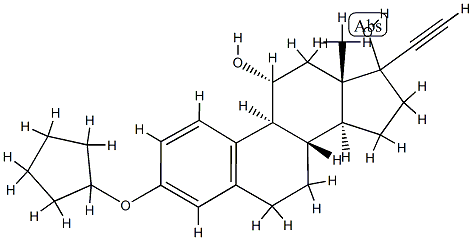 11 alpha-hydroxyquinestrol Struktur