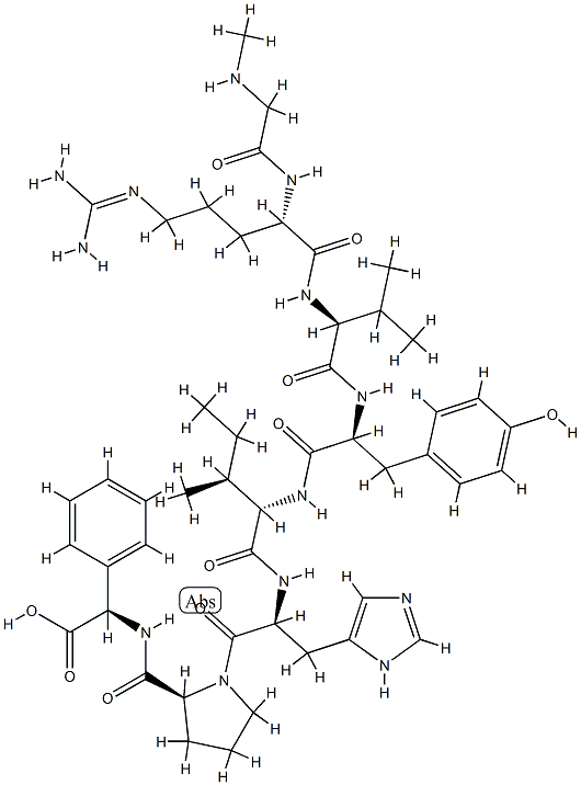 angiotensin II, Sar(1)-Phe(8)- Struktur