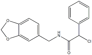 N-(1,3-BENZODIOXOL-5-YLMETHYL)-2-CHLORO-2-PHENYLACETAMIDE Struktur