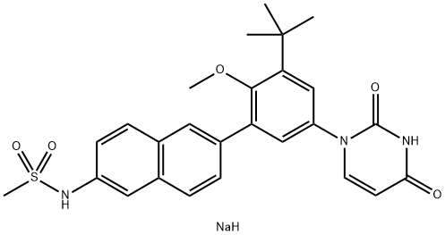 Dasabuvir Sodium Struktur