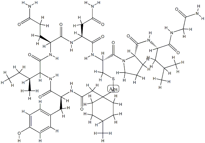 oxytocin, 1'-(1'-thio-4'-methylcyclohexane)acetic acid- Struktur