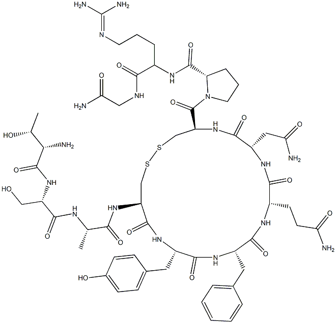 argipressin, Thr(10)-Ser(11)-Ala(12)- Struktur