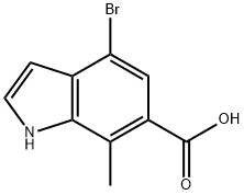 4-BroMo-7-Methyl-indole-6-caboxylic acid Struktur