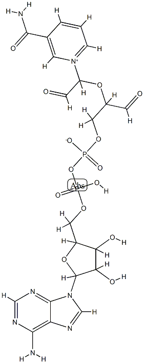 nicotinamide-adenine dinucleotide 2',3'-dialdehyde Struktur