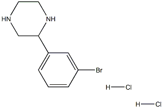 2-(3-BroMophenyl)-piperazine hydrochloride Struktur