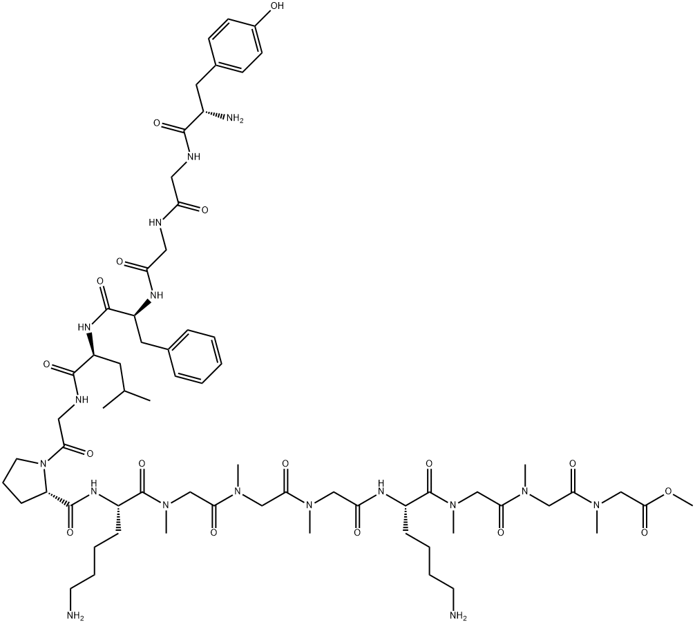 enkephalin-Leu, Gly-Pro-(Lys-Sar-Sar-Sar)(2)-OMe- Struktur