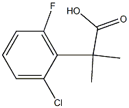 2-(2-chloro-6-fluorophenyl)-2-methylpropanoic acid Struktur