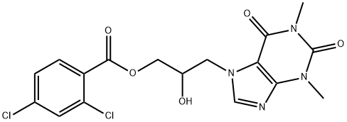 7-gamma-(beta-hydroxypropyl)theophylline 2',4'-dichlorobenzoate Struktur