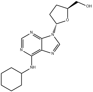 2',3'-dideoxy-N(6)-cyclohexyladenosine Struktur