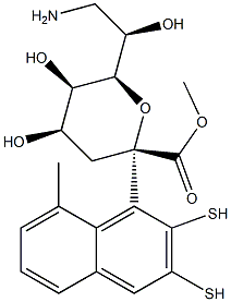 (8-(methyldithio)-1-naphthyl)methyl-8-amino-2,6-anhydro-3,8-dideoxyoctonate Struktur