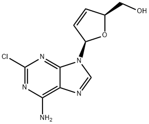 2-chloro-2',3'-didehydro-2',3'-dideoxyadenosine Struktur