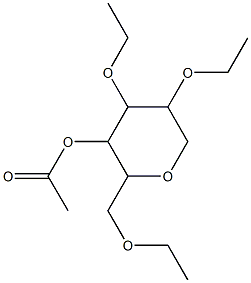 4-O-acetyl-1,5-anhydro-2,3,6-tri-O-ethylglucitol Struktur