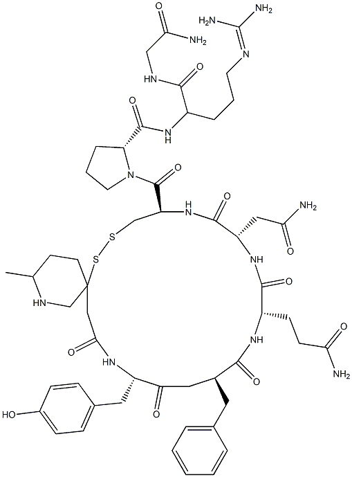 argipressin, (1-mercapto-4-methylcyclohexaneacetic acid)(1)- Struktur