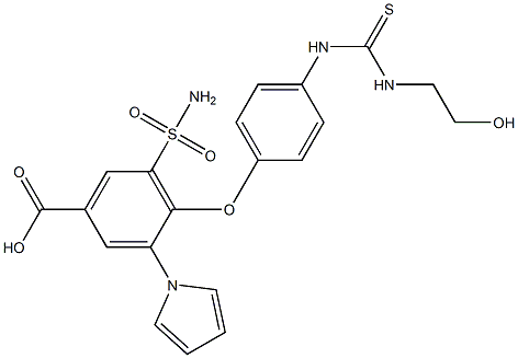 4-dextran-sulfonylurea-piretanide Struktur