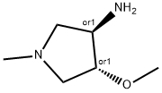 trans-4-methoxy-1-methyl-3-pyrrolidinamine(SALTDATA: 2HCl) Struktur