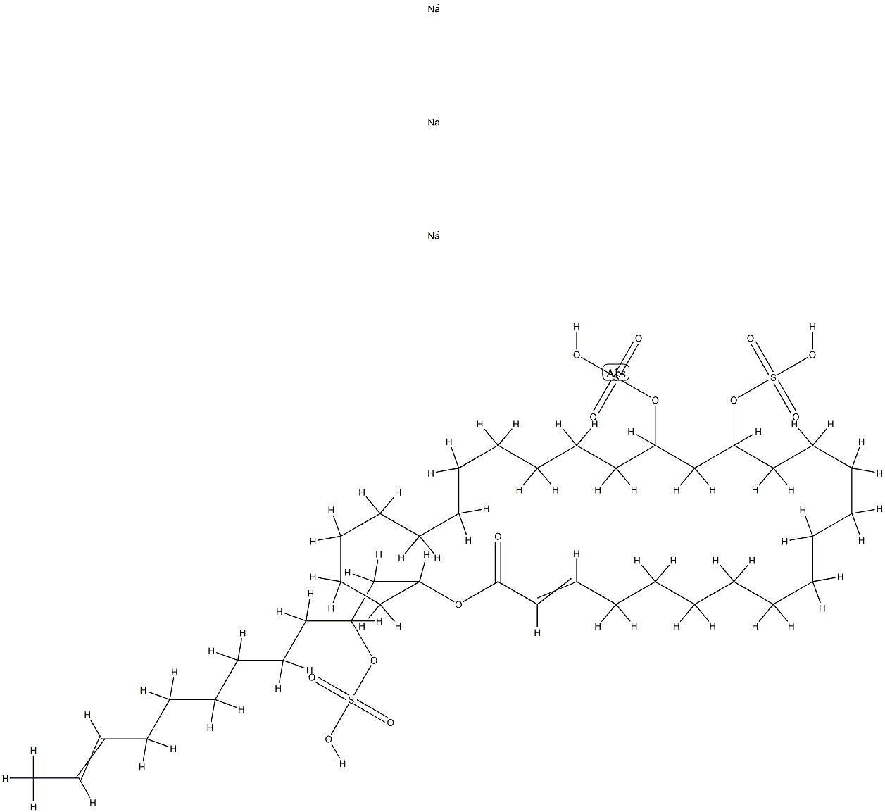 (2-sulfonate-9-undecenyl)oxacyclotriacont-3-ene-2-one-16,18-disulfonate Struktur