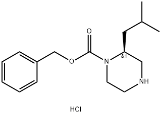 (S)-1-N-CBZ-2-ISOBUTYLPIPERAZINE -HCl Struktur