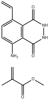 5-amino-8-vinylphthalazine-1,4(2H,3H)-dione -methyl methacrylate copolymer Struktur