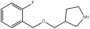 3-(2-Fluoro-benzyloxymethyl)-pyrrolidine Struktur