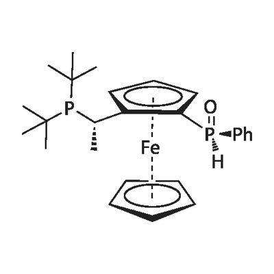 (RP)-1-[(S)-1-(Di-tert-butylphosphino)ethyl]-2-[(S)-phenylphosphinoyl]ferrocene Struktur