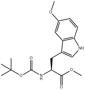 Methyl (S)-2-(N-Boc-Amino)-3-(5-methoxyindol-3-yl)propionate Struktur