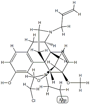 N-allyl-7-N,N-bis(beta-chloroethyl)amino-6,14-endoethenotetrahydronororipavine Struktur