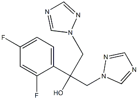 2-(2,4-DIFLUORFENYL)-1,3-BIS(1H-1,2,4-TRIAZOOL-1-YL)PROPAAN-2-OL Struktur