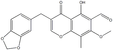 6-aldehydo-7-methoxyisoophiopogonanone B Struktur