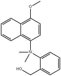 2-[(4-Methoxy-1-naphthyl)diMethylsilyl]benzyl alcohol, 95% Struktur