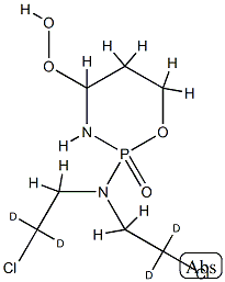 N,N-bis(2-chloro-2,2-dideuterioethyl)-4-hydroperoxy-2-oxo-1,3,2$l^{5}-oxazaphosphinan-2-amine Struktur