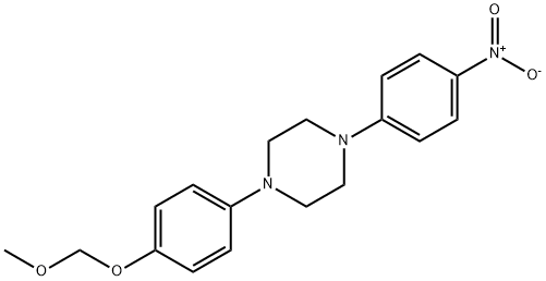 1-(4-O-Methoxymethyl-4-hydroxyphenyl)-4-(4-nitrophenyl)piperazine Struktur