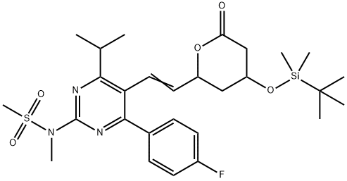 5a€-O-tert-Butyldimethylsilyl Rosuvastatin Lactone Struktur