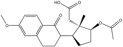 17 beta-acetoxy-3-methoxy-9-oxo-9,11-secoestra-1,3,5(10)-trien-11-oic acid Struktur