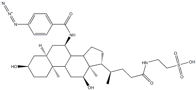 azidobenzamidotaurocholate Struktur