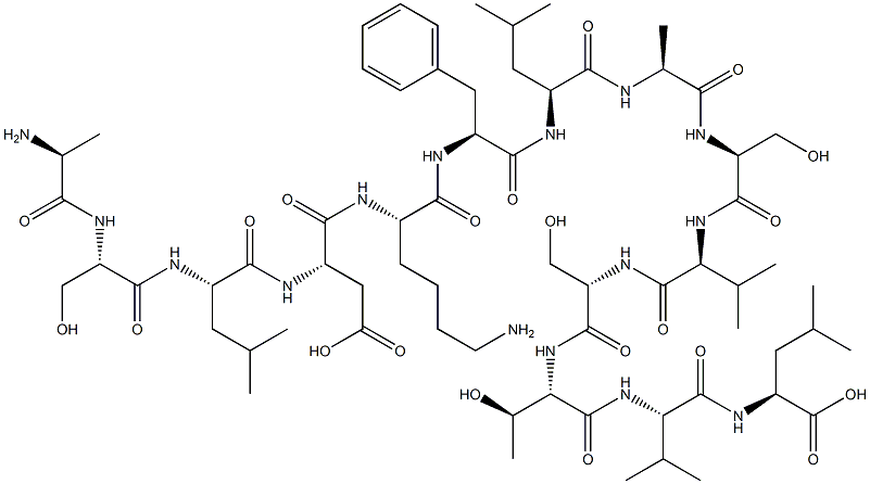 hemoglobin alpha-chain fragments (123-136) Struktur