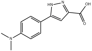 5-(4-Dimethylamino-phenyl)-1H-pyrazole-3-carboxylic acid Struktur