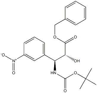 tert-butyl (1S,2R)-2-((benzyloxy)carbonyl)-2-hydroxy-1-(3-nitrophenyl)ethylcarbamate Struktur