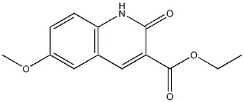 ethyl 1,2-dihydro-6-methoxy-2-oxoquinoline-3-carboxylate Struktur