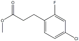 3-(4-Chloro-2-fluoro-phenyl)-propionic acid methyl ester Structure