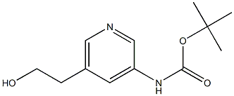 [5-(2-Hydroxy-ethyl)-pyridin-3-yl]-carbamic acid tert-butyl ester Struktur