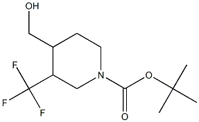 4-Hydroxymethyl-3-trifluoromethyl-piperidine-1-carboxylic acid tert-butyl ester Struktur