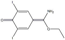 ethyl 4-hydroxy-3,5-diiodobenzimidate Struktur