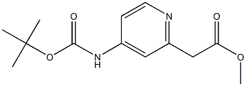 (4-tert-Butoxycarbonylamino-pyridin-2-yl)-acetic acid methyl ester Struktur