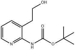 [3-(2-Hydroxy-ethyl)-pyridin-2-yl]-carbamic acid tert-butyl ester Struktur