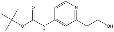 [2-(2-Hydroxy-ethyl)-pyridin-4-yl]-carbamic acid tert-butyl ester Struktur