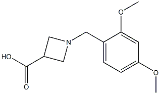 1-(2,4-dimethoxybenzyl)azetidine-3-carboxylic acid Struktur